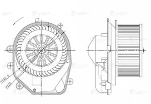 Мотор отопителя VW Passat (96-) AUDI A4 (94-) салона LUZAR LFH18D1, 8D1820021C