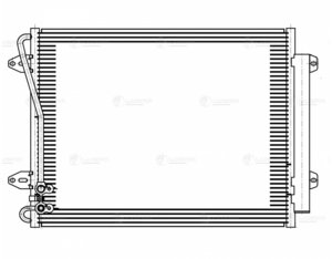 Радиатор кондиционера VW Passat (12-) LUZAR LRAC181D, 3C0820411D