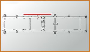 Удлинитель ГАЗ-3302 рамы средний правый сверленый L=940мм толщина 4мм АЗГ А-135-330202.02, A-135.330202.02