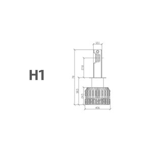 Лампа светодиодная 12V H1 P14.5s бокс (2шт.) MTF CP01K6