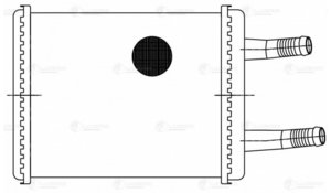 Радиатор отопителя ГАЗ-3110 алюминиевый LUZAR LRH0305, 31107-8101060