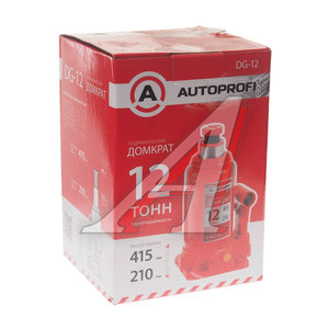 Домкрат бутылочный 12т 210-415мм AUTOPROFI DG-12