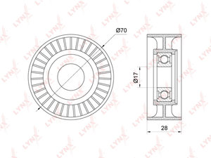 Ролик приводного ремня FIAT Ducato натяжителя LYNX PB5181, T39138, 504086751