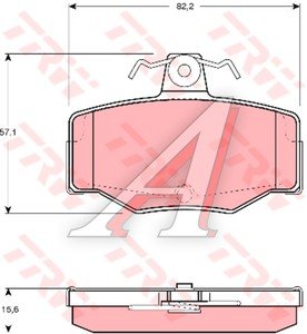 Колодки тормозные NISSAN Almera N16E, Primera P11, WP10 задние (4шт.) TRW GDB3092, GDB3092S, D4060-BM40A/44060-BM426/44060-70J26/44060-3F085