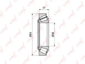 Подшипник ступицы KIA Rio (00-05) передней LYNX WB1092, WB-1092, 51720-FD000