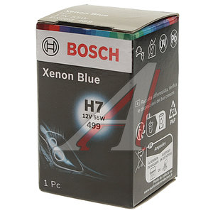 Лампа 12V H7 55W PX26d Xenon Blue BOSCH 1987302075, АКГ 12-55 (Н7)