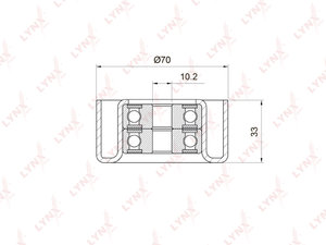 Ролик приводного ремня TOYOTA Land Cruiser Prado (J150) (09-) обводной LYNX PB7033, 16603-31050