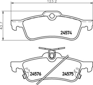 Колодки тормозные TOYOTA Yaris (06-) задние (4шт.) MINTEX MDB2914, GDB3458, 04466-0D010