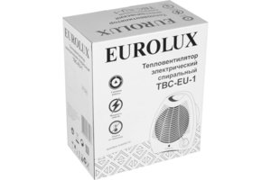 Тепловентилятор бытовой 2.00кВт (20кв.м) настольный белый EUROLUX 67/2/8, TBC-EU-1