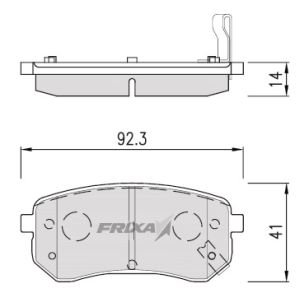 Колодки тормозные HYUNDAI i10 KIA Picanto (04-) задние (4шт.) FRIXA FPK20R, 58302-07A10