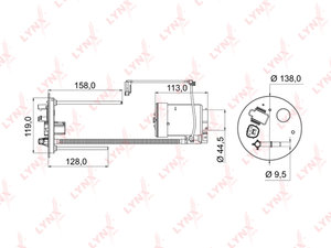 Фильтр топливный MITSUBISHI Lancer 10 LYNX LF972M, 1770A270