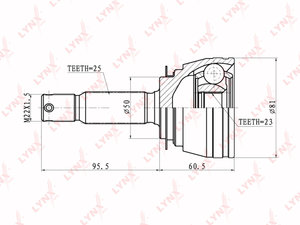 ШРУС наружный HYUNDAI Elantra (01-) комплект LYNX CO3605, 0410-005, 49500-2D012