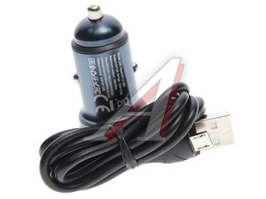 Устройство зарядное в прикуриватель 1USB 12V кабель micro USB HOCO Z46 blue