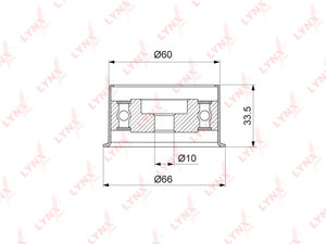 Ролик ГРМ HYUNDAI Sonata (98-01) натяжителя LYNX PB1210, PB-1210, 24450-38011