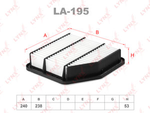 Фильтр воздушный LEXUS IS250 (05-) (2.5) LYNX LA195, A33860, 17801-31110