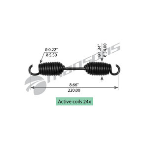 Пружина ROR полуприцепа колодок стяжная (220х34х5.2) MANSONS SPR0040, 21221224