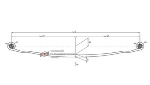 Рессора MAN TGA,TGS,TGX передняя (1 лист) L=1925мм ЧМЗ SPRINGER 904001MN-2902012-10, 81434026312/81434026315/81434026316/F088T479ZA75/73040000/M1794700