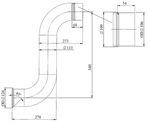 Труба глушителя RENAULT Premium E-line DINEX 66214, 079.186/6.37083, 5010547910