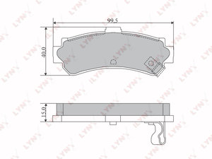 Колодки тормозные NISSAN Almera (95-00) задние (4шт.) LYNX BD5718, GDB3115, 44060-0M8X0