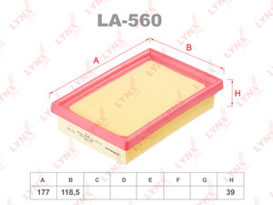 Фильтр воздушный TOYOTA Corolla (18-) LYNX LA560, LX3536, 17801-0M040