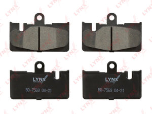 Колодки тормозные LEXUS GS430 (00-05),LS430 (00-),SC430 (01-) задние (4шт.) LYNX BD7569, GDB3323, 04466-50120/04466-50100/04466-50091/04466-50090