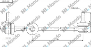 Стойка стабилизатора HYUNDAI Genesis (08-) переднего левая/правая (1шт.) MANDO SLH0019, 54830-2M001