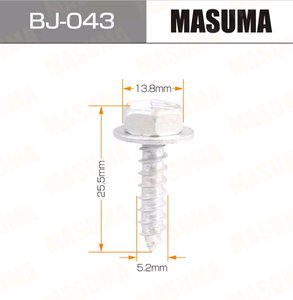 Саморез 5.2x25.5мм набор 10шт. MASUMA BJ-043