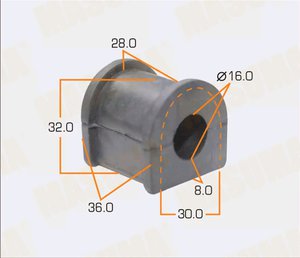 Втулка стабилизатора TOYOTA Camry (V40,V50) заднего MASUMA MP-337