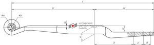 Полурессора BPW задняя прицепа (1 лист) прямая L=950мм ЧМЗ SPRINGER 1005801BW-D-13.75.1