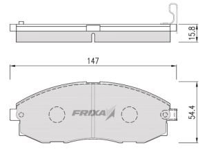 Колодки тормозные HYUNDAI Starex H-1 (-02) передние (4шт.) FRIXA FPH09, 58101-4AA00