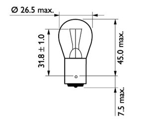 Лампа 24V P21W BA15s Master Duty PHILIPS 13498MDCP, P-13498MD, А24-21