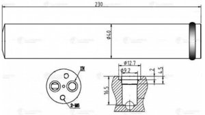 Осушитель кондиционера MITSUBISHI Lancer (03-09) LUZAR LCR1100, MR500065