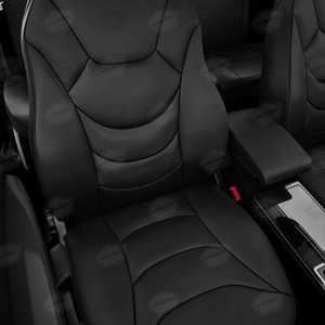 Авточехлы универсальные экокожа черные комплект Recaro AVTOLIDER UREK31-0301