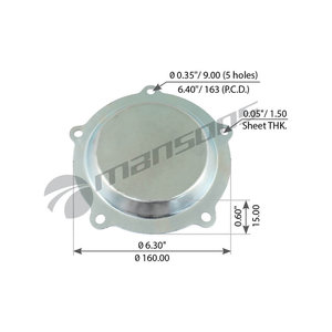 Крышка ROR ступицы (крепление винтами 5шт.) MANSONS 800.002, 800002, 21224673