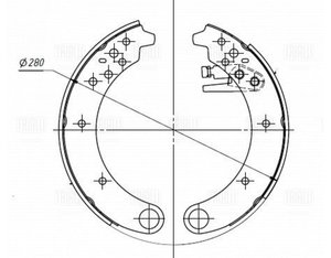 Колодки тормозные УАЗ-3163 Патриот (14-) Н/О задние клееные (4шт.) TRIALLI GF240, 316300350208230