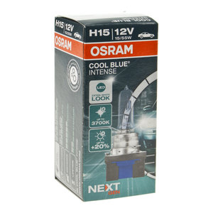 Лампа 12V H15 55/15W PGJ23t-1 +20% 3700K Cool Blue Intense NextGen OSRAM 64176CBN, O-64176CBN