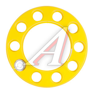Колпак колеса R-22.5 переднего ободок на евродиск пластик (желтый) ТТ ТТ-КЛ-ДА-01