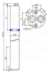 Осушитель кондиционера VW Golf 4,Passat (10-) AUDI A3,TT SKODA Octavia LUZAR LCR1808, 95366, 3C0898191C/B/1K0298403A