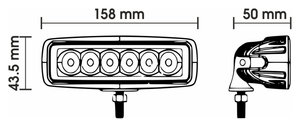 Фара светодиодная 10-30V 18W 165х80х55мм дальний свет ВЫМПЕЛ 5180, WL-118BS