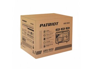 Бензогенератор 1.2кВт 4такт. расх.=1.2л/ч. бак=6л PATRIOT GRS 1500, 476102225