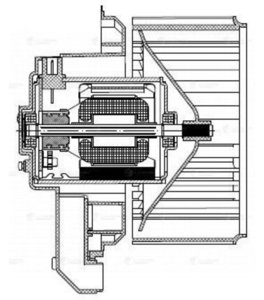 Мотор отопителя KIA Cerato (08-) LUZAR LFH08M1, 97113-1M000