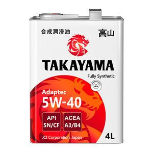 Масло моторное Adaptec SN/CF 5W40 синт.4л TAKAYAMA 605587, TAKAYAMA SAE5W40