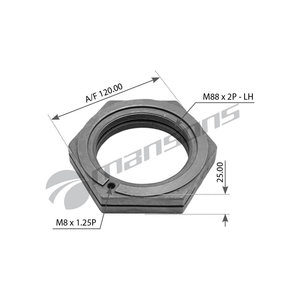 Гайка SMB ступицы левая M88х2мм MANSONS CLN005, M007916