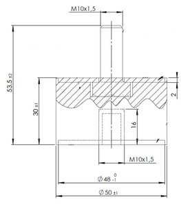 Подушка MAN глушителя DINEX 49910, 81962100153