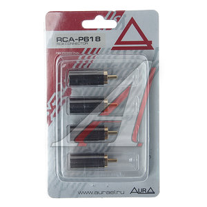 Штекер RCA комплект 4шт. AURA RCA-P618