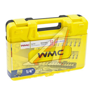 Набор головок торцевых и бит-головок 1/4" 53 предмета WMC TOOLS WMC-2531-5EURO