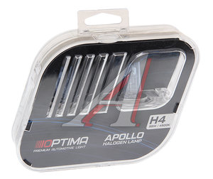 Лампа 12V H4 60/55W P43t бокс (2шт.) Apollo OPTIMA HAPH4, АКГ12-60+55(Н4)