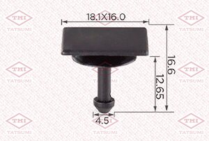 Клипса пластиковая SUBARU Forester (07-11) TATSUMI TJB1382, 91486-KJ010