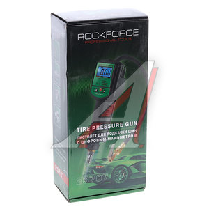 Пистолет для подкачки шин с манометром 16Bar со шлангом ROCKFORCE RF-23707