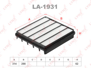 Фильтр воздушный TOYOTA Land Cruiser (08-) (4.5D) LYNX LA1931, LA-1931, 17801-51020